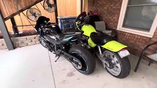 2024 GSXR 1000 stretched and old school Kawasaki KZ 900 [upl. by Puna158]