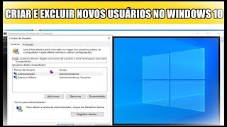 Como Adicionar e Remover Novos Usuários No Windows 10 De Uma Forma Extremamente Rápida [upl. by Nnylirehs]