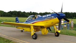 P51 Thunder Mustang at Niles MI 49120 V12 engine start up [upl. by Opiak]