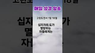 성경암송 말씀암송 매일성경암송 고린도전서1장18절 말씀외우기 성경외우기 치매예방 두뇌훈련 암기력 말씀읽기 말씀묵상 말씀듣기 [upl. by Ahtanaram657]