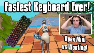 Trying The NEW Fastest Keyboards In Fortnite  Apex Pro Mini vs Wooting 60HE [upl. by Grimaud]