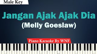 Melly Goeslaw  Jangan Ajak Ajak Dia Karaoke Piano MALE KEY [upl. by Rydder]