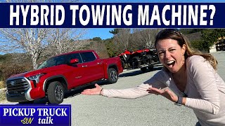 Fast and Peppy 2022 Toyota Tundra iFORCE MAX Hybrid First Drive and Towing Test [upl. by Low]