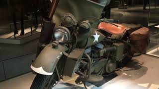 Harley Davidson WLA Military Motorcycle in the Overloon War Museum [upl. by Nylissej317]