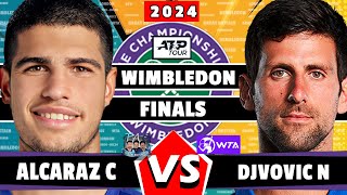 Novak Djokovic vs Carlos Alcaraz Live Stream in aotennis2 2024 Wimbledon Final Full match scorecard [upl. by Nnylharas121]