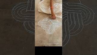 padi kolam muggulu Celtic knot kolam easy kolamshorts [upl. by Atiuqrahs]