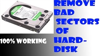 Remove the Bad Sectors of your hard disk on window 78110 [upl. by Enelyar]