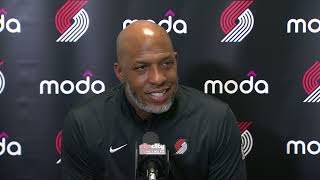 Chauncey Billups Postgame Interview  Portland Trail Blazers 105 San Antonio Spurs 118 [upl. by Anahcra]