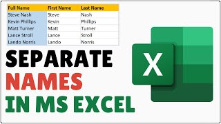 How to Separate Names in Excel [upl. by Anileh547]