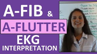 How to Interpret Heart Rhythms on EKG Strips  How to tell the difference between Afib amp Aflutter [upl. by Nyssa]