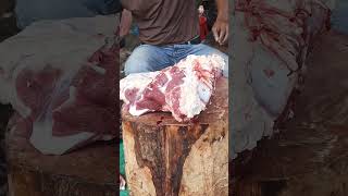 Fastest Meat Cutting by Expert Butcher cow meatcuttingskills expertbutcher [upl. by Erimahs]