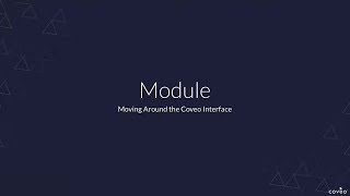 Moving Around the Coveo Interface [upl. by Siana]