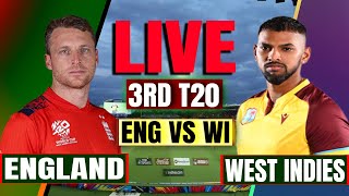 West Indies vs England 3rd T20 Live Commentary  Live Cricket Match Today  Wi vs Eng 3rd T20 Live [upl. by Henrique]