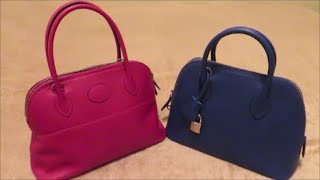 HERMES BOLIDE 25 vs 27  Overview  What fits  Mod shots 💙💗 [upl. by Hgielyak360]