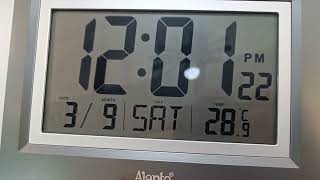 Ajanta Lcd Digital Wall Clock Time Configuration and Alarm On Off Process ajantadigital [upl. by Worrell]