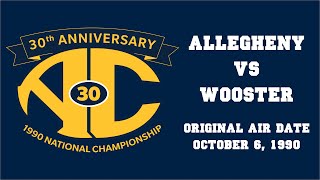 Allegheny College Football vs Wooster Oct 6 1990 [upl. by Chucho901]