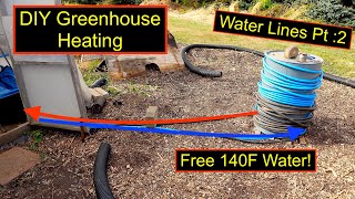 DIY Winter Greenhouse Heater Jean Pain Compost Heating  Water Lines PT  2 2425 winter [upl. by Enelrae263]