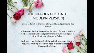 THE HIPPOCRATIC OATH MODERN VERSION [upl. by Calabrese826]