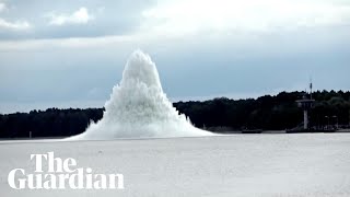 WW2 bomb explodes underwater in Poland during attempt to defuse it [upl. by Eibmab299]