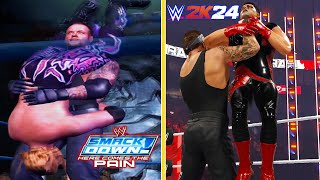 Undertaker Comparison Here Comes the Pain vs WWE 2K24 [upl. by Turrell]