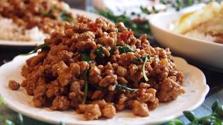 AMAZINGLY EASY 10 MIN Thai Basil Pork  MUSTTRY RECIPE Pad Horapa [upl. by Killion480]