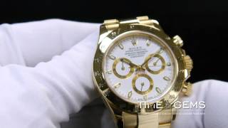 ROLEX 18K YELLOW GOLD WHITE DIAL DAYTONA [upl. by Ishmael]