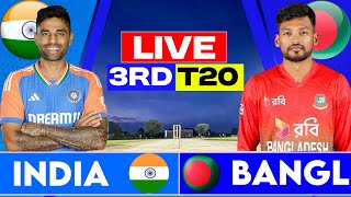 India Vs Bangladesh 3rd T20 Match Live  IND vs BANG LIVE  India Vs Bangladesh Match Live [upl. by Bridwell]