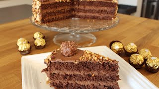 Ferrero ROCHERTorte  Ferrero RocherCake  leckere SchokoladenSahneTorte  Sallys Welt [upl. by Benito]