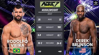 Rodolfo Vieira vs Derek Brunson Full Fight Highlights 17 Nov 2024 [upl. by Norab]