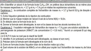 Les alcools Exercice 2 [upl. by Labannah]