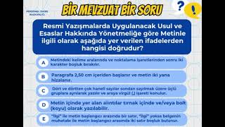 Bir Mevzuat Bir Soru [upl. by Royall]