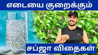 Subja Seeds Health Benefits in Tamil  Weight Loss Drink  RD Fitness [upl. by Atteiram]