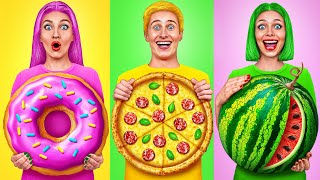 Eating Only One Colored Food For 24 Hours Challenge  Funny Moments by Multi DO Challenge [upl. by Fradin]