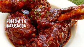 POLLO A LA BARBACOA AL HORNO  Con salsa barbacoa casera [upl. by Rodd]