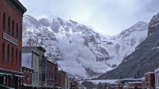 Avalanche Triggered from Colorados Ajax Peak [upl. by Emmie]