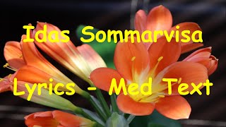 Idas Sommarvisa  Lyrics  Med Text [upl. by Paresh888]