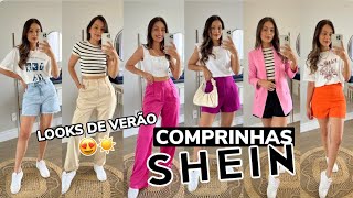 COMPRINHAS DE VERÃO SHEIN  alfaiataria jeans Tshirt… Chegou com 11 dias😱😍 [upl. by Zabrine]