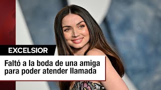 Ana de Armas faltó a la boda de una amiga para poder atender una llamada de trabajo [upl. by Hilaria]