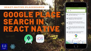 Google Place Search in React Native reactnativeplacesearch  Google Place autocomplete [upl. by Wehhtam]