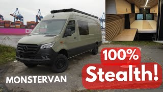 ORDNUNGSAMT MACHTLOS 100 Stealth Wohnmobil Kastenwagen Monstervan 7m Sprinter 2024 [upl. by Yalonda]