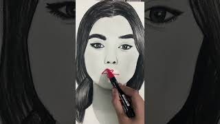 How to draw lips art howtodraw drawing satisfying easy [upl. by Hersch]