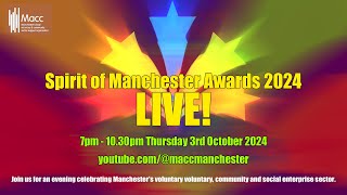 Spirit of Manchester Awards 2024 Livestream [upl. by Goldston244]