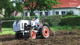 Eigenbau  Traktoren pflügen  home made tractor plowing [upl. by Natsreik743]