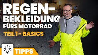 Regenbekleidung für Motorradfahrer Die Basics [upl. by Waldman673]