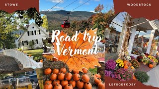 Fall Road Trip in Vermont🍁 Stowe🚠 Ben amp Jerry’s🐮 Cold Hollow Cider Mill🍎 Woodstock🍂 no talking [upl. by Stclair]