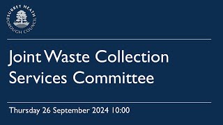 Joint Waste Collection Services Committee [upl. by Wobniar166]