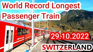 World Record Worlds Longest Passenger Train Switzerland [upl. by Evette130]