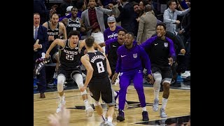 BOGDAN BOGDANOVIC GAME WINNER THREE VS LAKERS ALL ANGLES amp FAN REACTIONS [upl. by Ahsienyt]