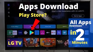 How To Download Apps In LG Smart TV  Install Google Play Store in LG Smart TV [upl. by Laroy631]