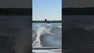 Wakeboarding Behind the nautiqueboats g23  watersports wakeboarding nautique boating [upl. by Barra]